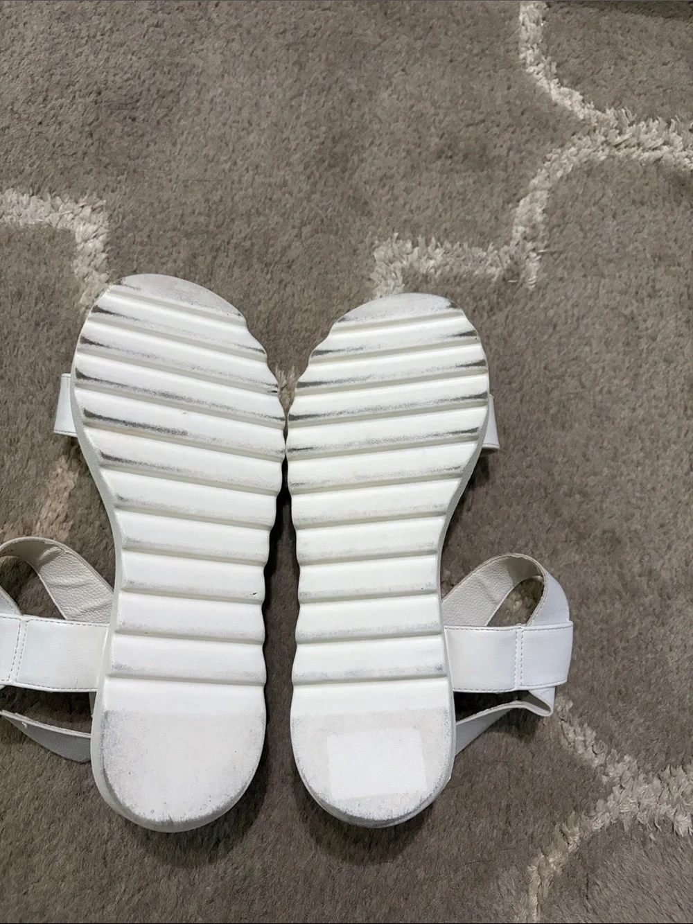 Top Moda KASH white strap platform wedge sandal Size 6.5